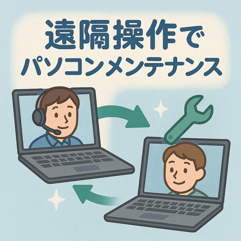 遠隔操作でパソコンメンテナンス